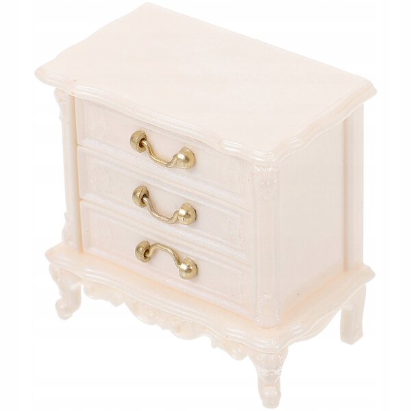Miniatura Sgabello Vintage in Plastica per Casa delle Bambole 3,9x3,8x2,3 cm
