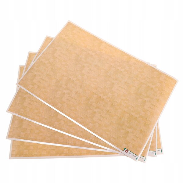 Set 4 Piastrelle Pavimento Khaki Vintage per Casa delle Bambole 41x27,5 cm