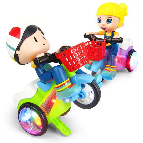 Giocattolo Triciclo Multifunzione con Luci LED e Musica per Bambini