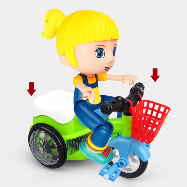 Giocattolo Triciclo Multifunzione con Luci LED e Musica per Bambini