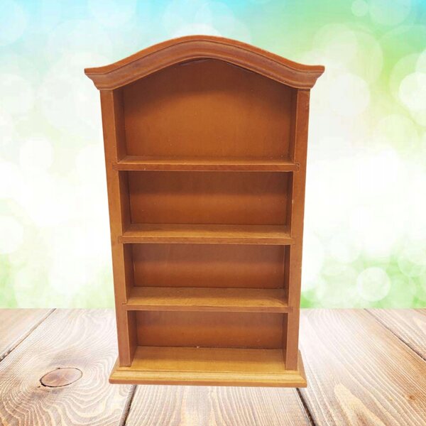 Dekoratives Mini-Bücherregal aus Holz für Puppenhäuser 1:12 – schön und praktisch