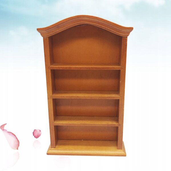 Dekoratives Mini-Bücherregal aus Holz für Puppenhäuser 1:12 – schön und praktisch