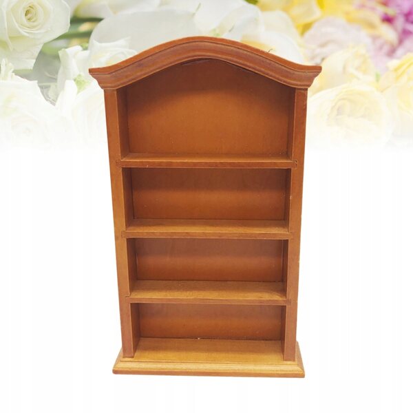 Dekoratives Mini-Bücherregal aus Holz für Puppenhäuser 1:12 – schön und praktisch