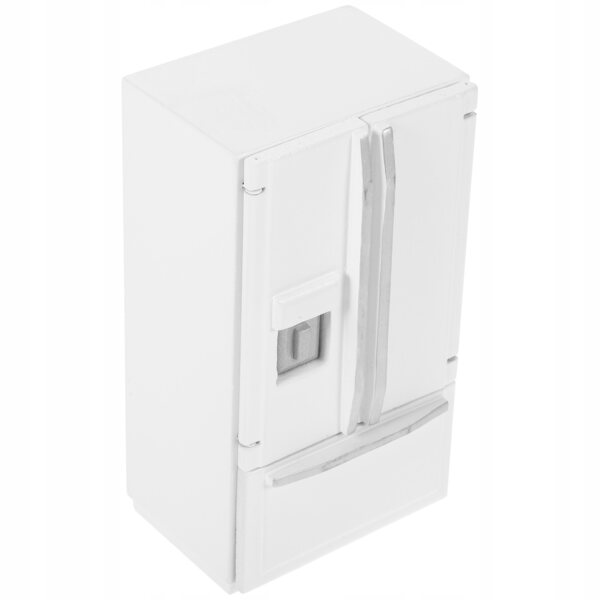 Miniatura Frigorifero in Legno Bianco per Casa delle Bambole e Decorazione