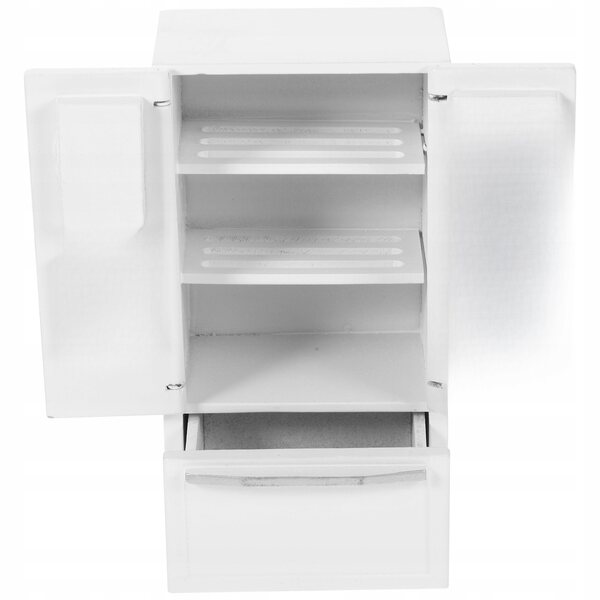 Miniatura Frigorifero in Legno Bianco per Casa delle Bambole e Decorazione