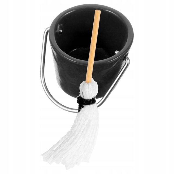 Mini set mop e secchio per casa delle bambole, accessorio creativo e realistico
