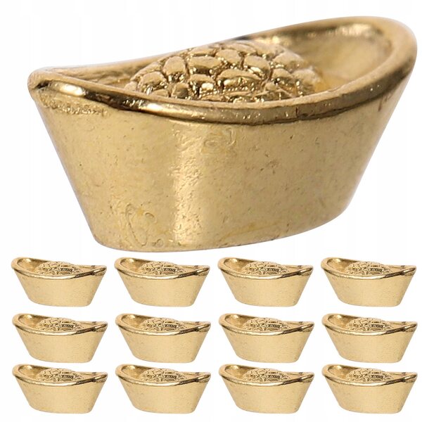 Dekorative Goldminiaturen 20 Stück aus Papier, glänzendes Gold für Zuhause und als Geschenk