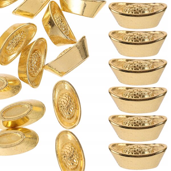 Dekorative Goldminiaturen 20 Stück aus Papier, glänzendes Gold für Zuhause und als Geschenk