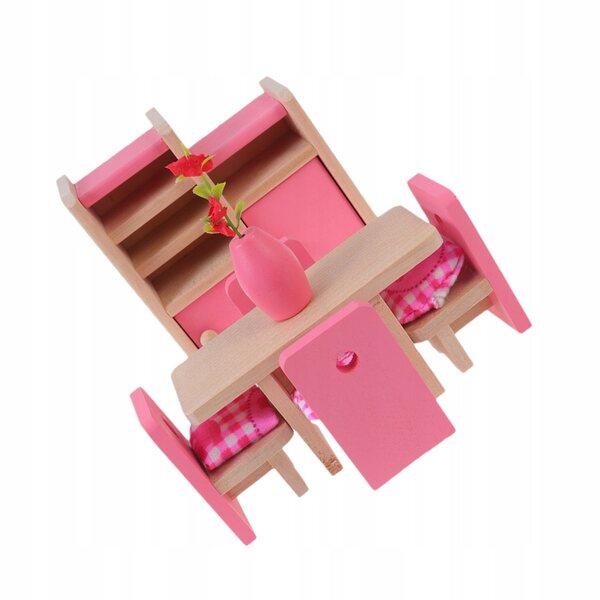 Mini-Küchenmöbel-Set aus Holz im Maßstab 1:12 für kreatives Spielen und Dekorieren für Kinder