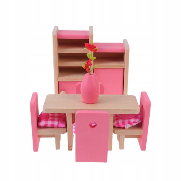 Mini-Küchenmöbel-Set aus Holz im Maßstab 1:12 für kreatives Spielen und Dekorieren für Kinder