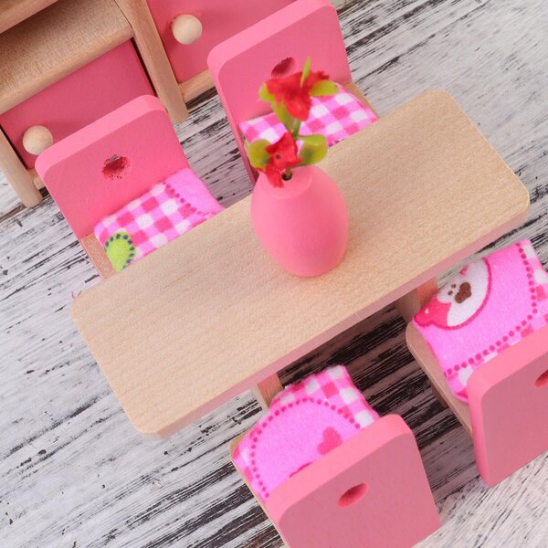 Mini-Küchenmöbel-Set aus Holz im Maßstab 1:12 für kreatives Spielen und Dekorieren für Kinder
