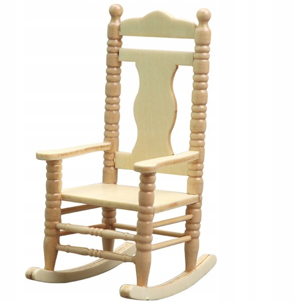 Mini Sedia in Legno Verde per Modelli di Case e Decorazioni Miniature