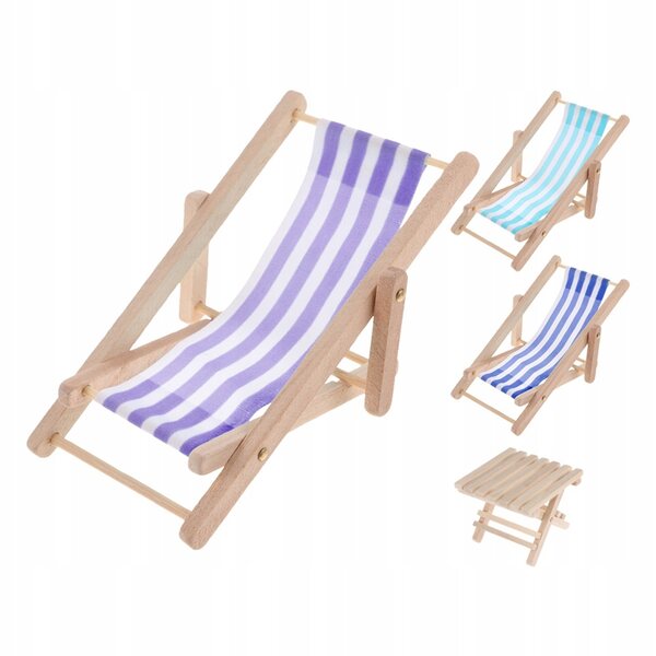 PIASKOWE LEŻAKI PLAŻOWE MINI MEBLE MINI AKCESORIA DO KRZESEŁ PLAŻOWYCH