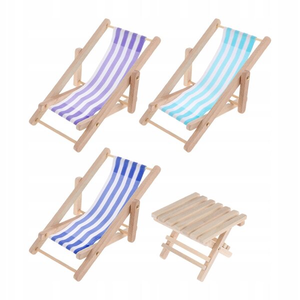 PIASKOWE LEŻAKI PLAŻOWE MINI MEBLE MINI AKCESORIA DO KRZESEŁ PLAŻOWYCH