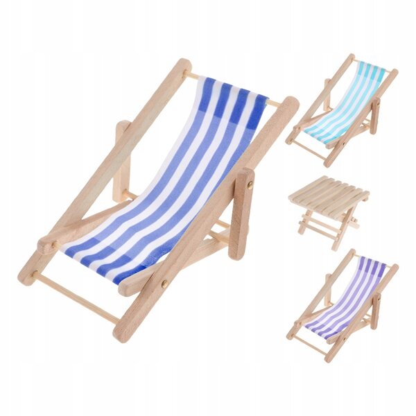 PIASKOWE LEŻAKI PLAŻOWE MINI MEBLE MINI AKCESORIA DO KRZESEŁ PLAŻOWYCH