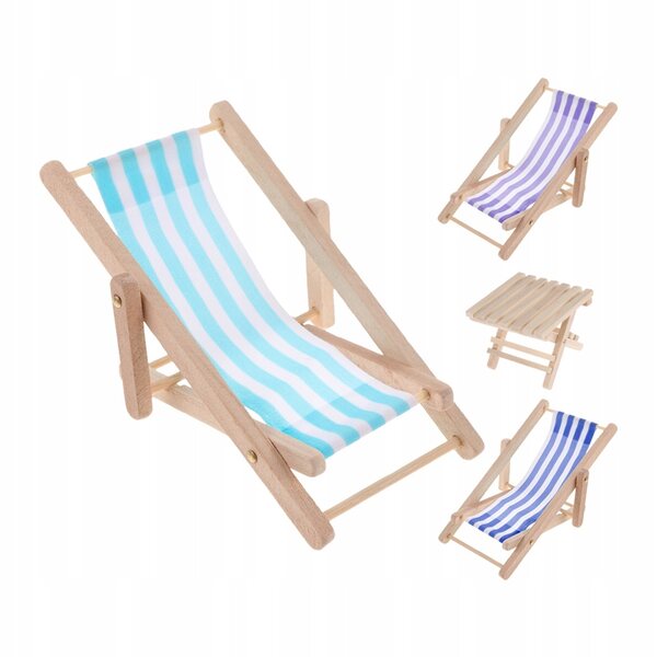 PIASKOWE LEŻAKI PLAŻOWE MINI MEBLE MINI AKCESORIA DO KRZESEŁ PLAŻOWYCH