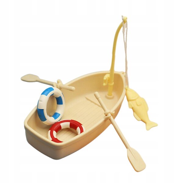 Mini-Holzfischerbootmodell für Puppenhaus 1/12 MagiDeal