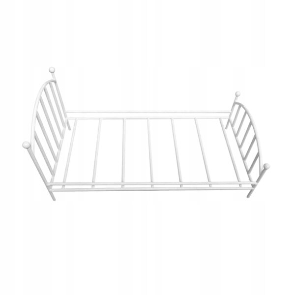 1:12 Puppenhaus Miniatur Metallbett Weiß DIY