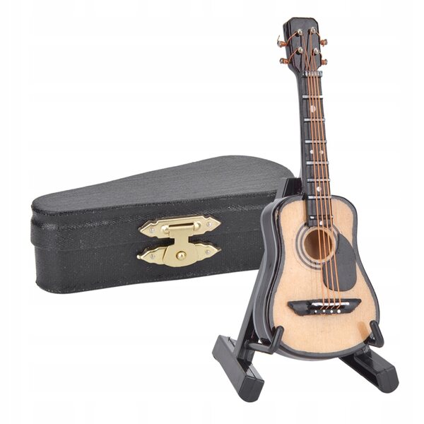 Modello Miniatura di Chitarra Acustica in Legno 8 cm - Decorazione Realistica
