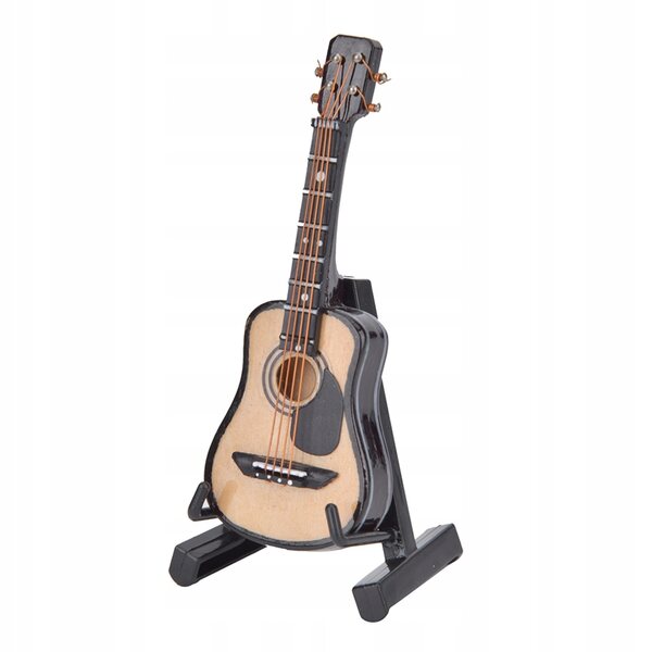 Modello Miniatura di Chitarra Acustica in Legno 8 cm - Decorazione Realistica