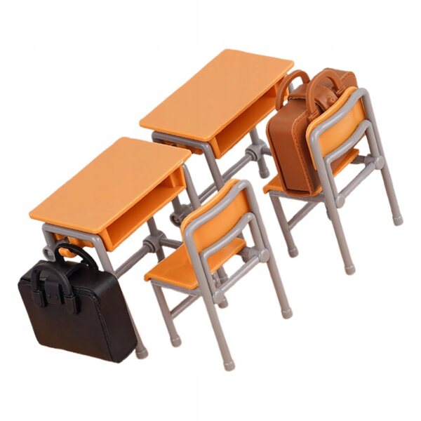 Set di Mobili Scolastici Miniatura Realistici per Casa delle Bambole