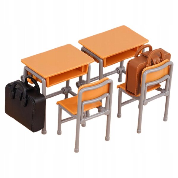 Set di Mobili Scolastici Miniatura Realistici per Casa delle Bambole