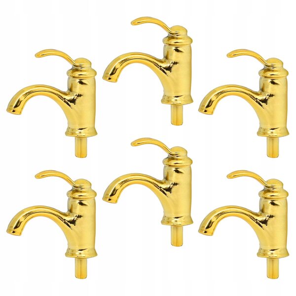 Mini rubinetto singola testa per casa bambole 1:12 accessorio bagno dorato