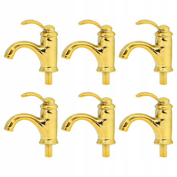 Mini rubinetto singola testa per casa bambole 1:12 accessorio bagno dorato
