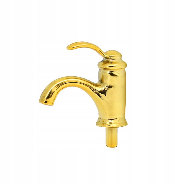 Mini rubinetto singola testa per casa bambole 1:12 accessorio bagno dorato