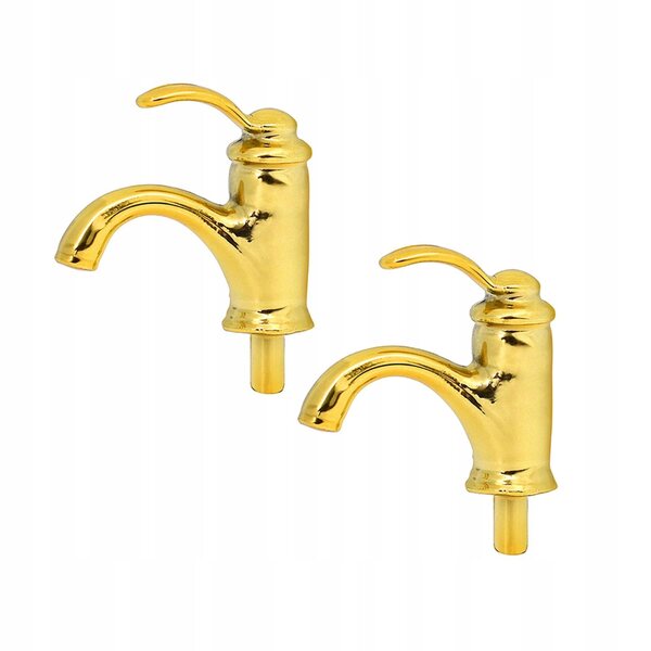 Mini rubinetto singola testa per casa bambole 1:12 accessorio bagno dorato