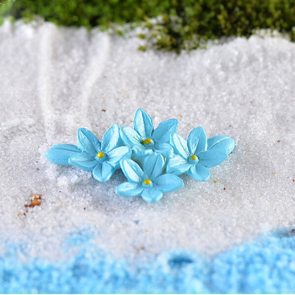 Mini fiori da giardino decorativi per micro giardini e terrari in plastica