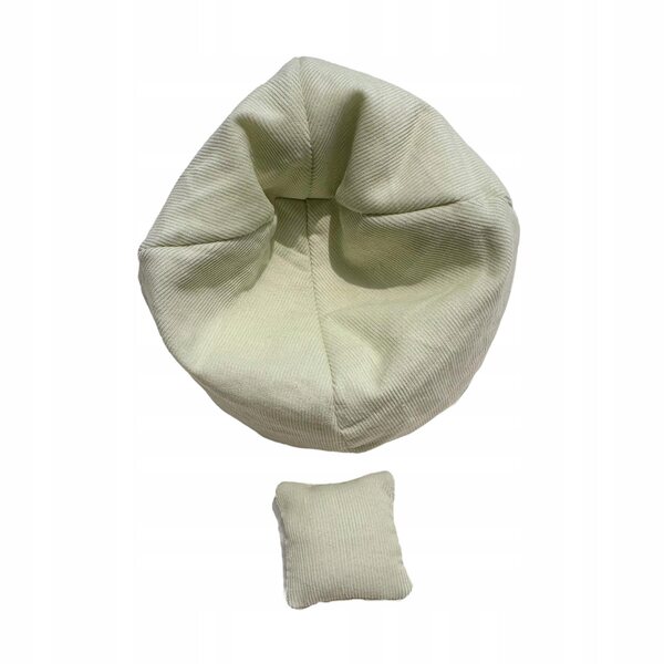 Miniatura sofa con cuscino verde chiaro per casa delle bambole 17 cm
