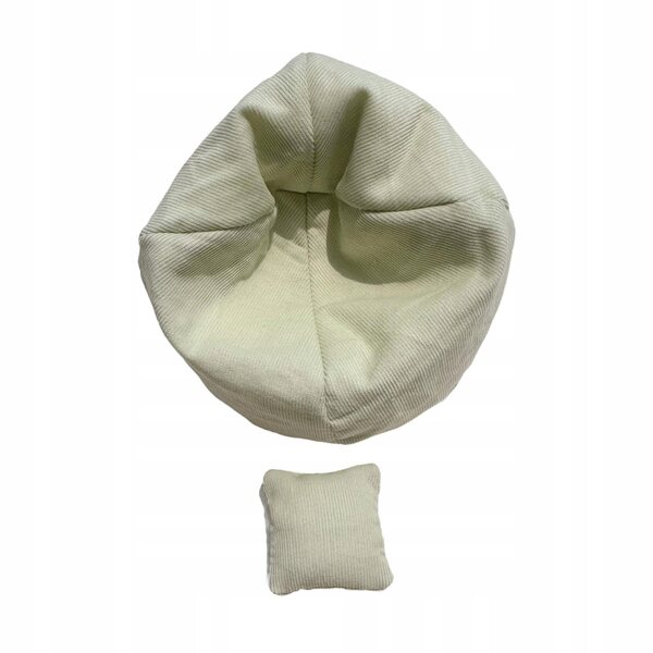 Miniatura sofa con cuscino verde chiaro per casa delle bambole 17 cm