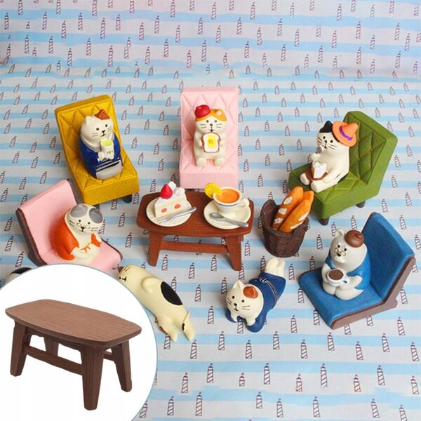 1:12 Harzmöbel-Set für Puppenhaus – hochwertige Miniaturen
