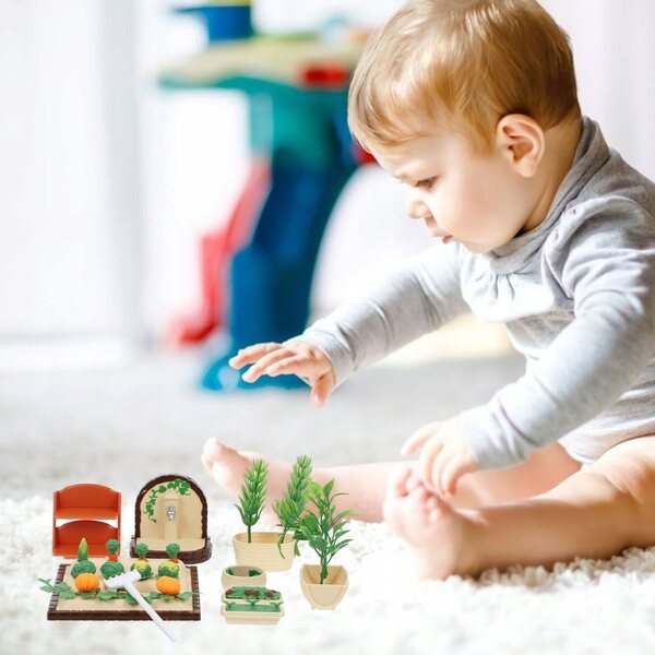 Grüne Mini-Zierfiguren für Garten- und Mini-Hausdekorationen