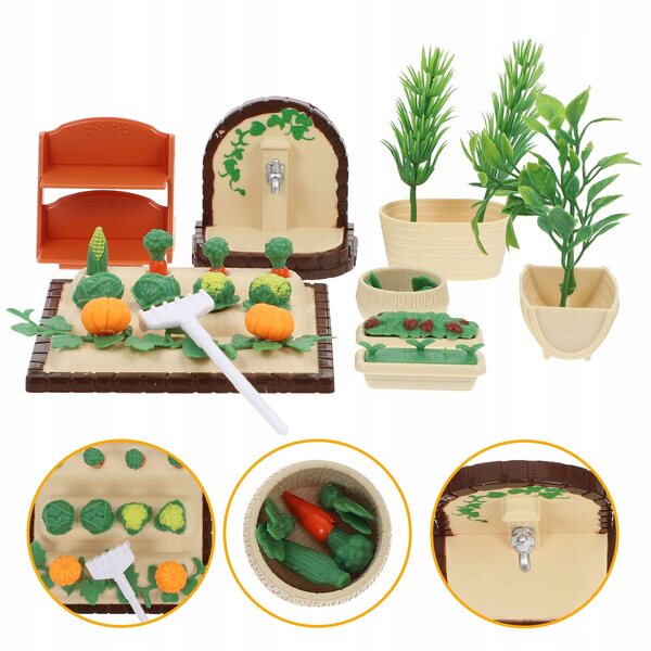Grüne Mini-Zierfiguren für Garten- und Mini-Hausdekorationen