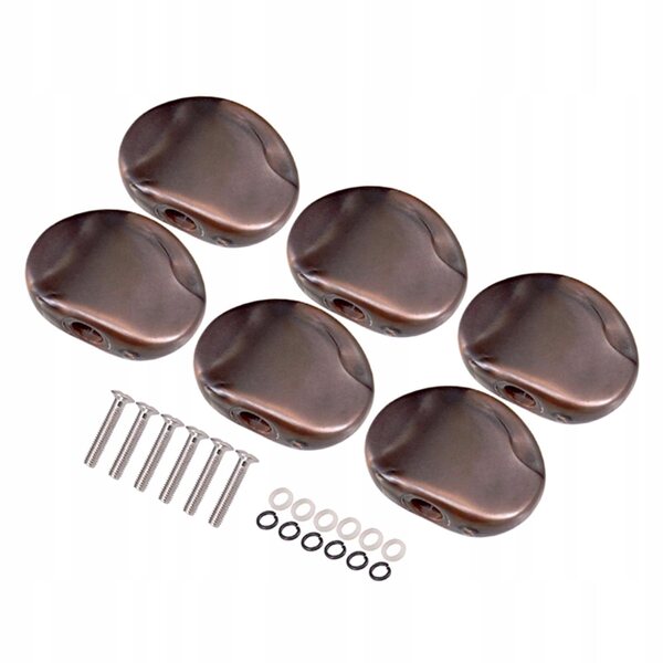 Set 6 Meccaniche per Chitarra in Metallo Antiruggine Stile Testa Macchina