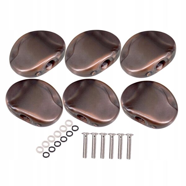 Set 6 Meccaniche per Chitarra in Metallo Antiruggine Stile Testa Macchina