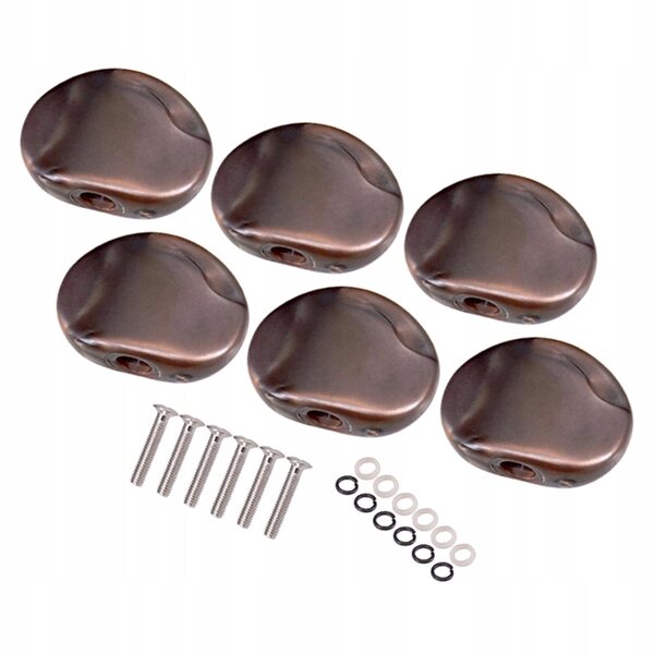 Set 6 Meccaniche per Chitarra in Metallo Antiruggine Stile Testa Macchina