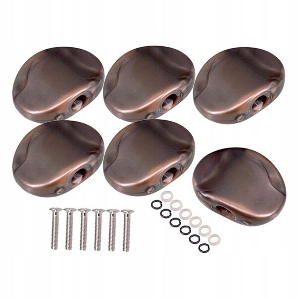 Set 6 Meccaniche per Chitarra in Metallo Antiruggine Stile Testa Macchina