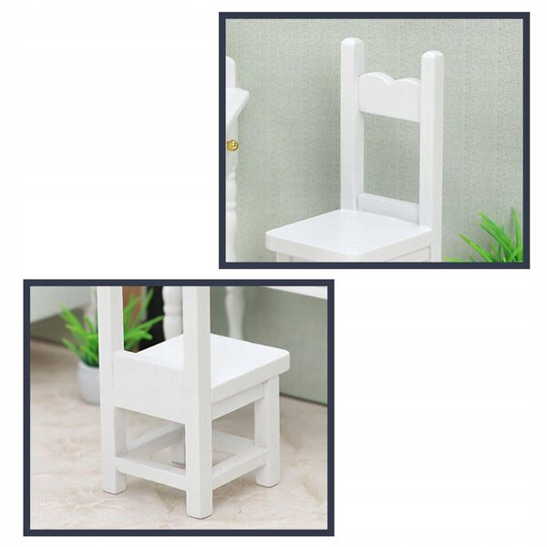 Miniatuur houten stoel 1:12 voor poppenhuis - realistisch model