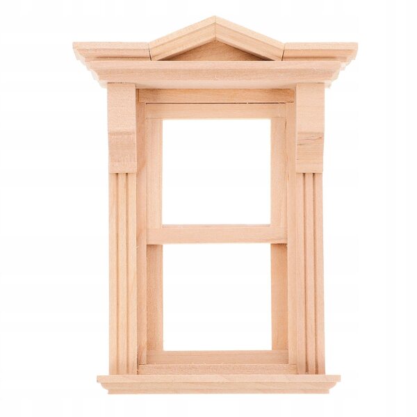 Holzfenster für Puppenhaus-Miniaturabmessungen 12,5 x 9,5 cm