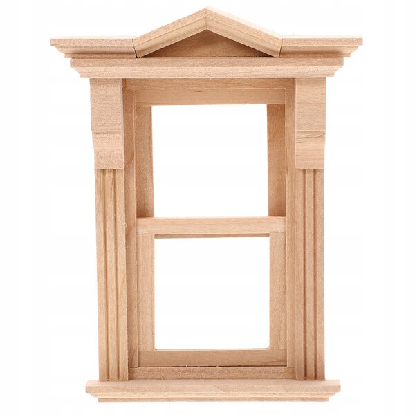 Holzfenster für Puppenhaus-Miniaturabmessungen 12,5 x 9,5 cm