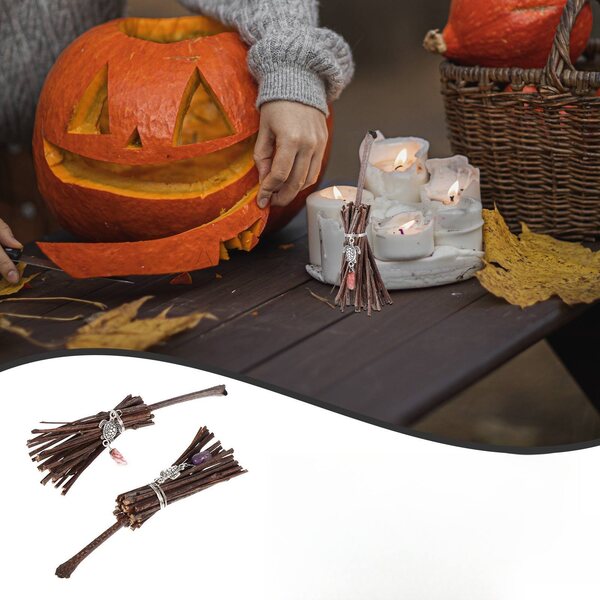 Mini Miotola Decorativa Halloween 2 Pezzi per Scenografie e Party a Tema