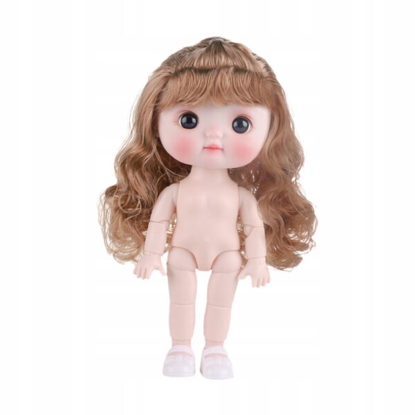 8-Zoll-BJD-Mädchenpuppe mit beweglichen Gelenken und weichem Haar – Urlaubsstil E