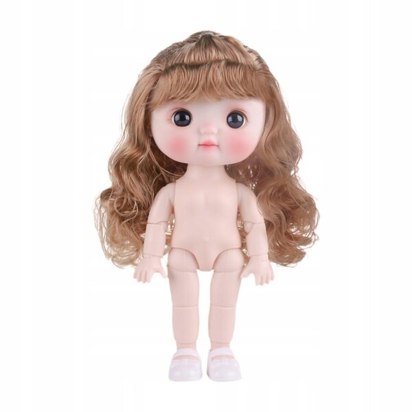8-Zoll-BJD-Mädchenpuppe mit beweglichen Gelenken und weichem Haar – Urlaubsstil E