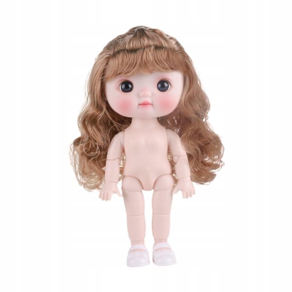 8-Zoll-BJD-Mädchenpuppe mit beweglichen Gelenken und weichem Haar – Urlaubsstil E