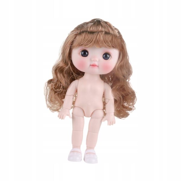 8-Zoll-BJD-Mädchenpuppe mit beweglichen Gelenken und weichem Haar – Urlaubsstil E