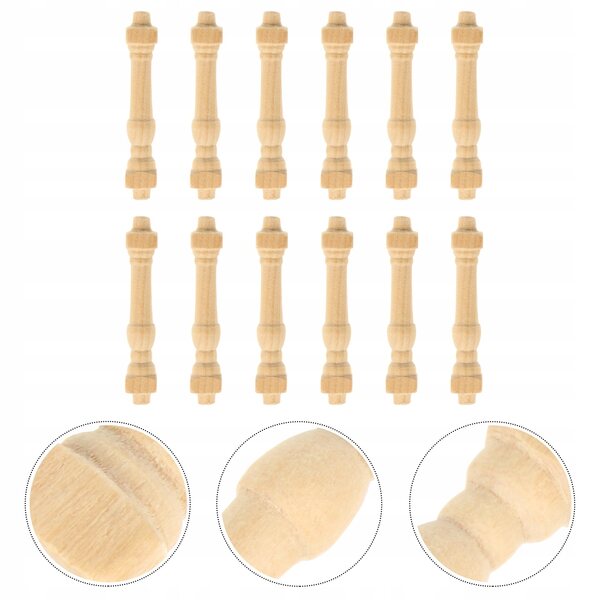 Set 12 Mini Balustrate in Legno per Case delle Bambole, Modellismo e Decorazioni