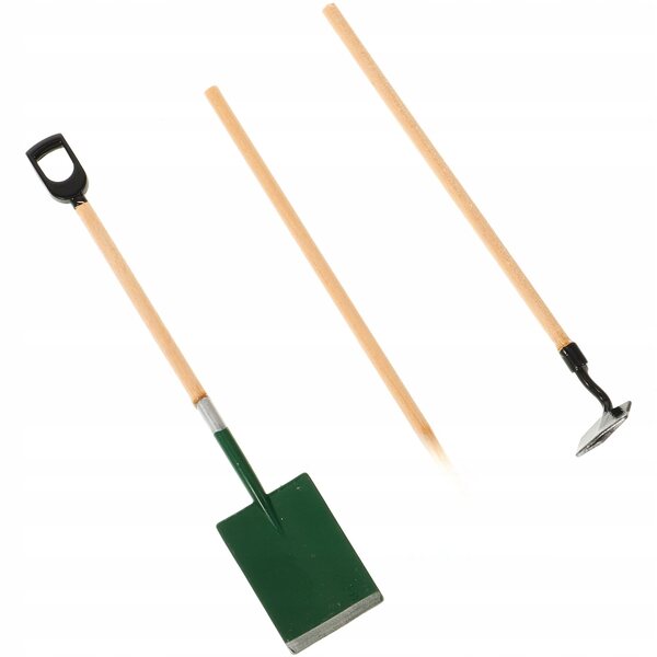 Set 3 Mini Attrezzi da Giardino in Legno per Bambini con Design Dettagliato